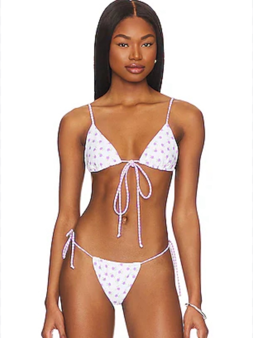 For Love & Lemons Triangle Bikini Top & String Bottom